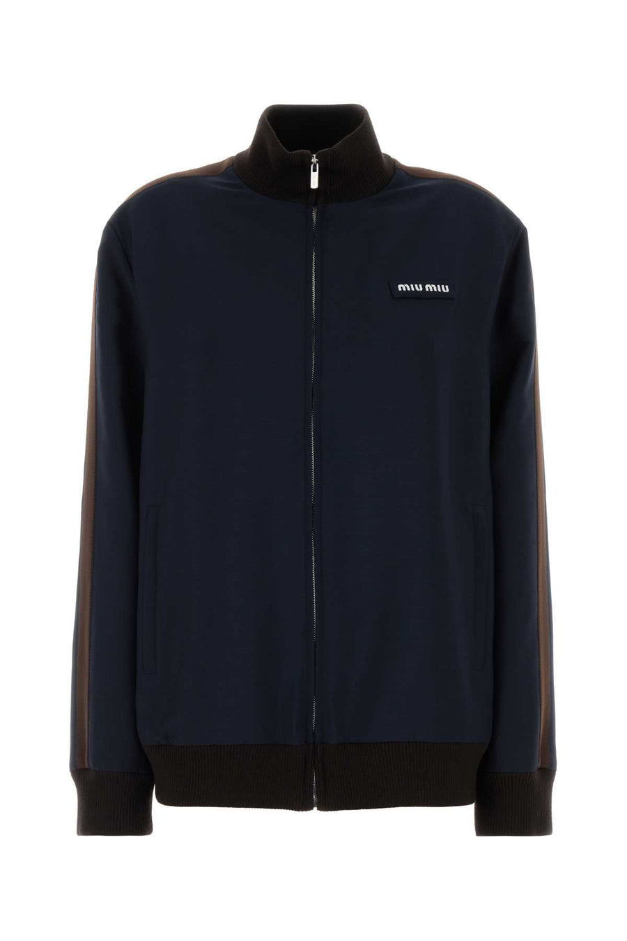 Miu Miu Exterior: 60% Mohair 40% Virgin wool; Lining: 100% Viscose cardigan in navy