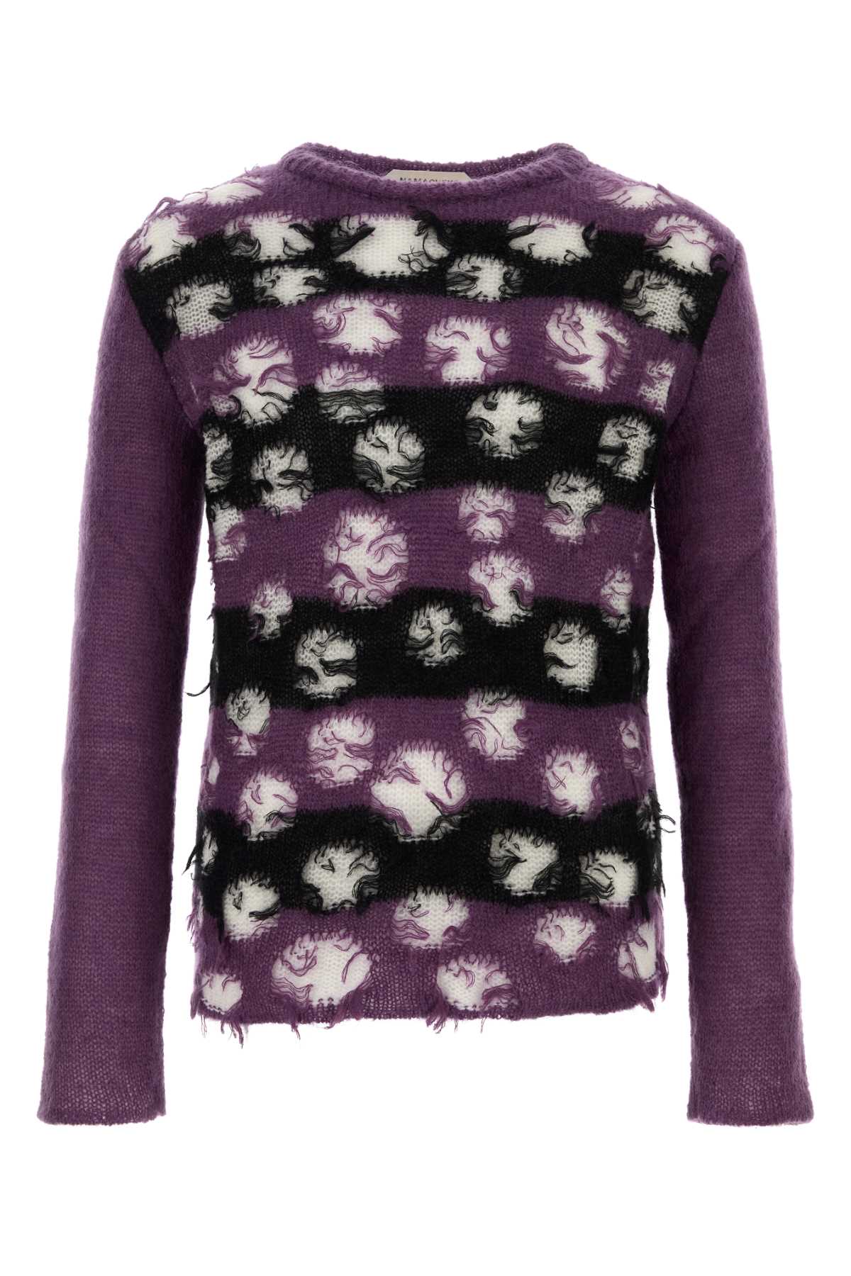 Multicolor Wool Blend Sweater Purple Maglieria