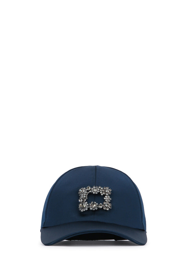 Roger Vivier Flowers 100% Polyester baseball cap in navy