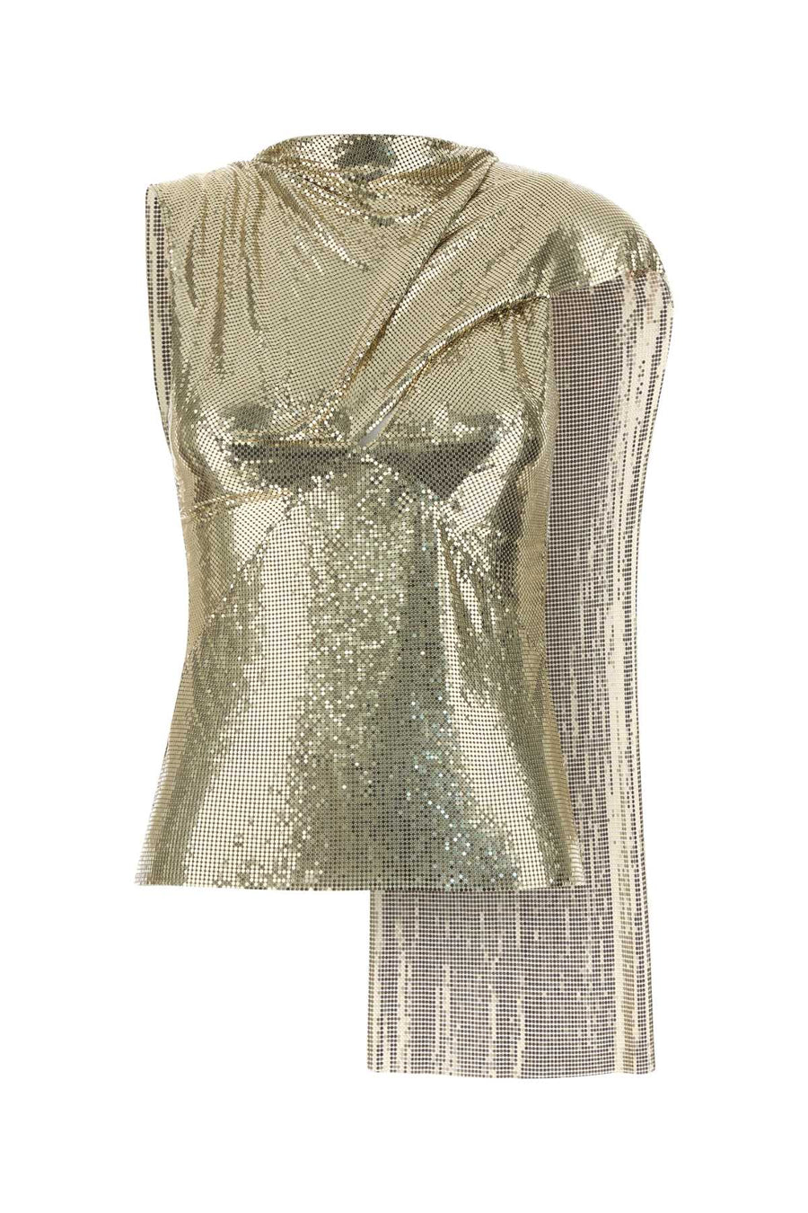 Rabanne 100% Aluminium tank top in gold