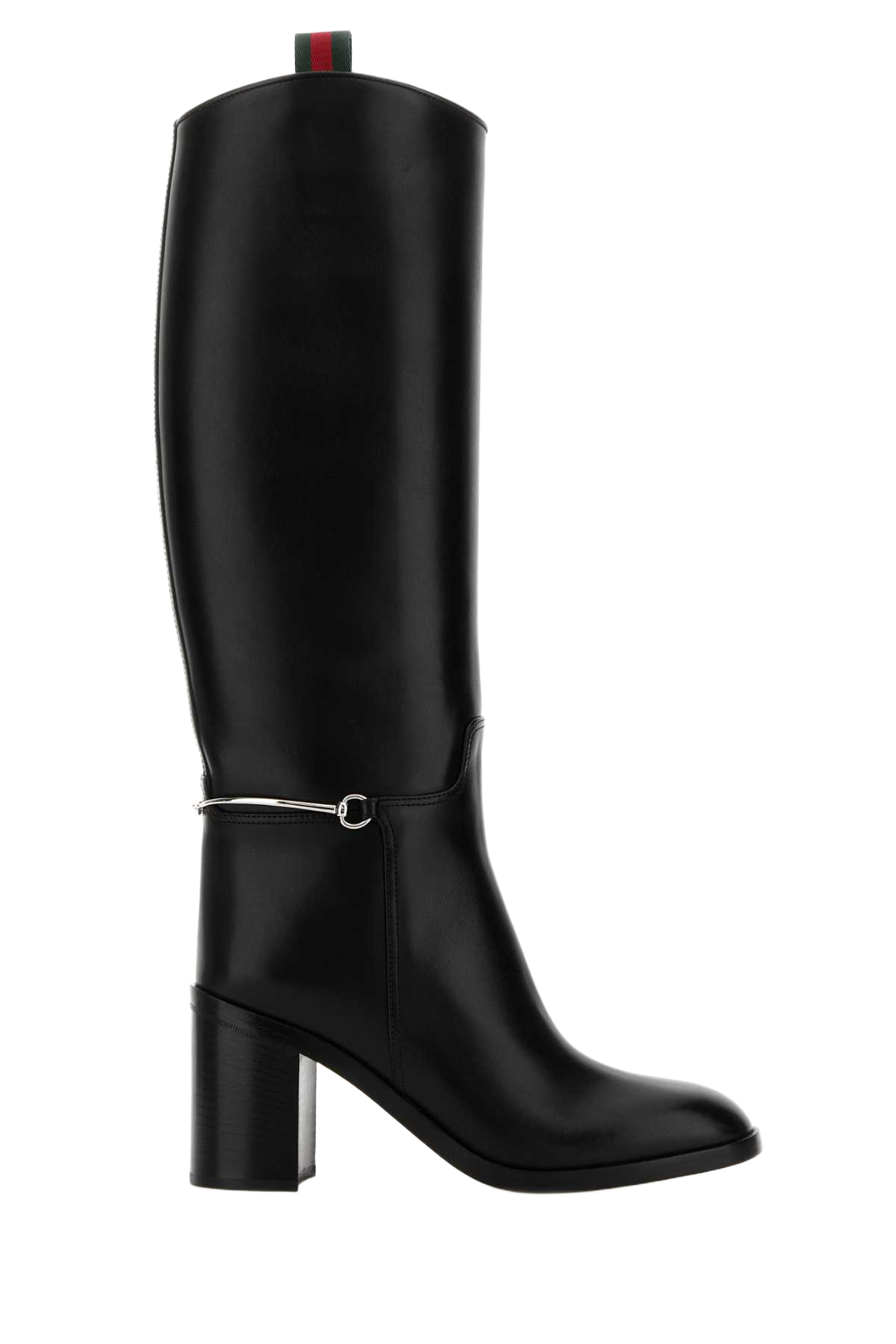 Black Leather Boots Stivali