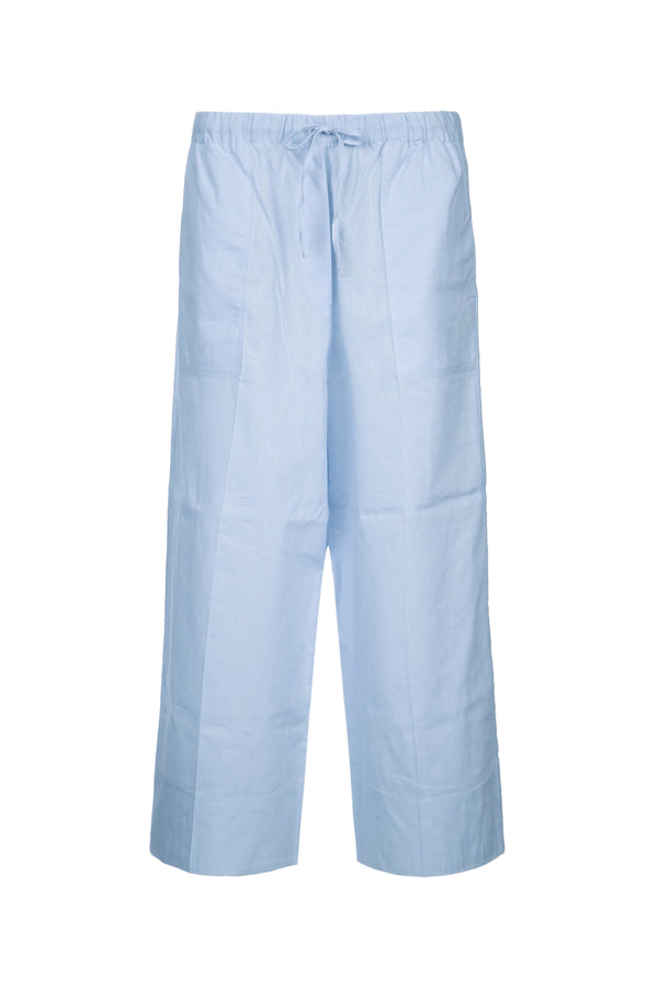 Toteme Summer 55% Cotton trousers in blue