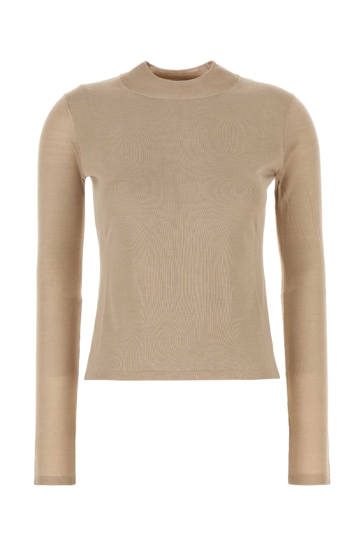Cappuccino Silk Falesia Sweater Beige Exterior: Maglieria