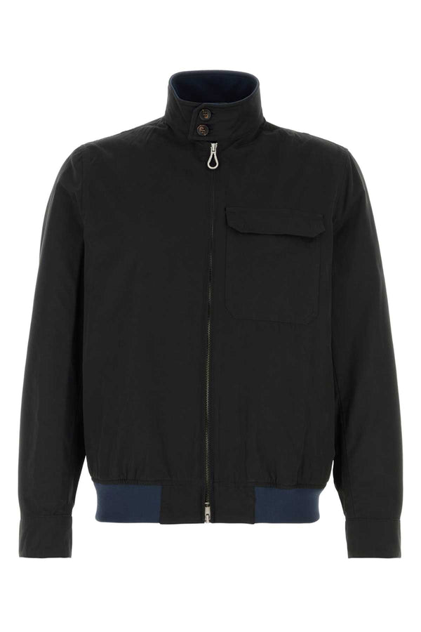 Palto' Exterior: 45% Cotton 39% Polyester 16% Nylon; Lining: 100% Cotton jacket in navy