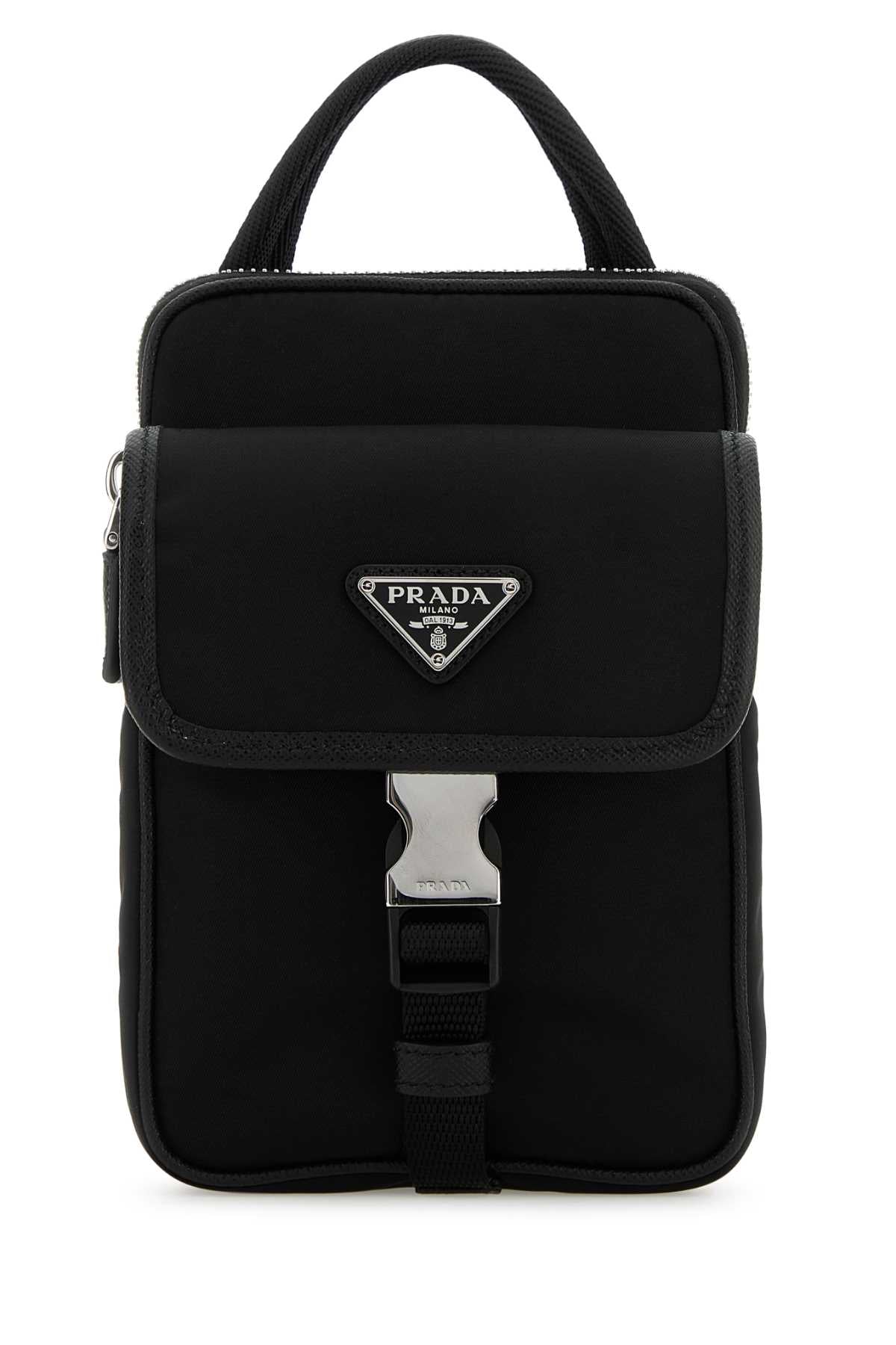 Black Re-Nylon Phone Case Nero Poliammidericiclata-vitello Cover