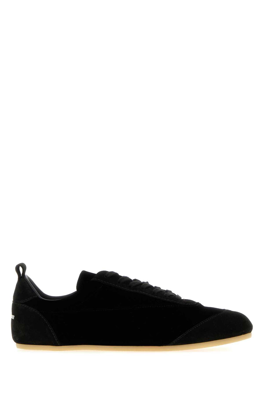 Jil Sander Sneaker Exterior: Velvet and Suede; Interior: Fabric and Leather; Sole: Rubber sneaker in black