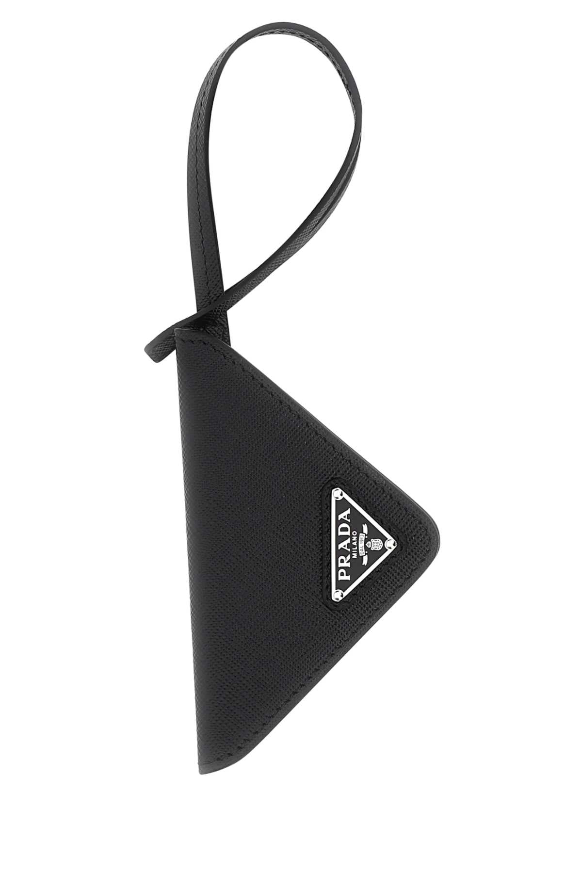 Black Leather Name Tag F0002 Vitello Extra-accessori