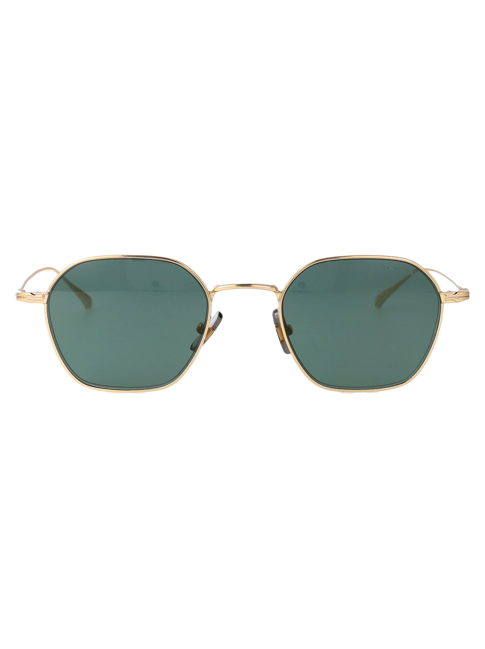 Mb0472s 004 Gold-gold-green Metal Sunglasses