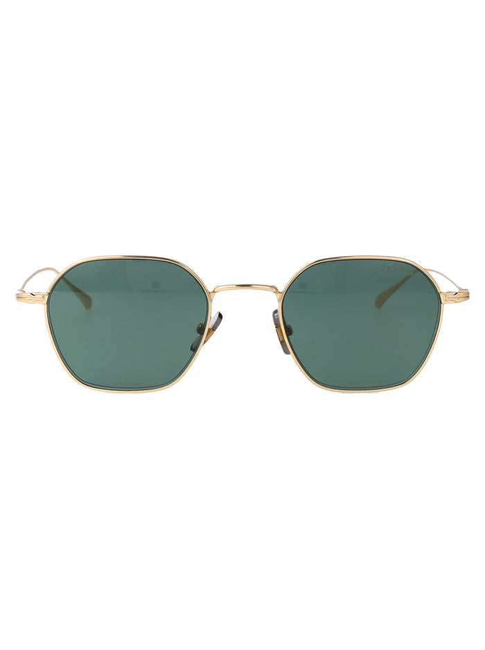 Mb0472s 004 Gold-gold-green Metal Sunglasses
