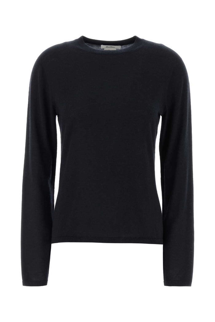 Midnight Blue Cashmere Mxpittura Sweater Blu Marino Exterior: Maglieria