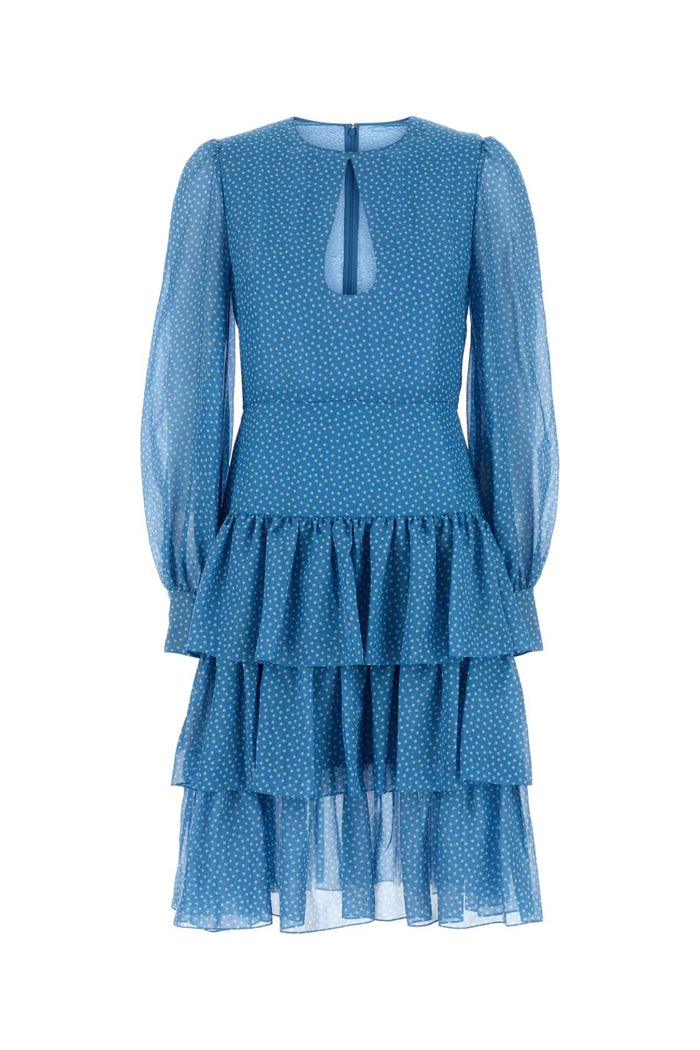 Printed Silk Dress Ceruleanbetulla Exterior: Lining: Abiti