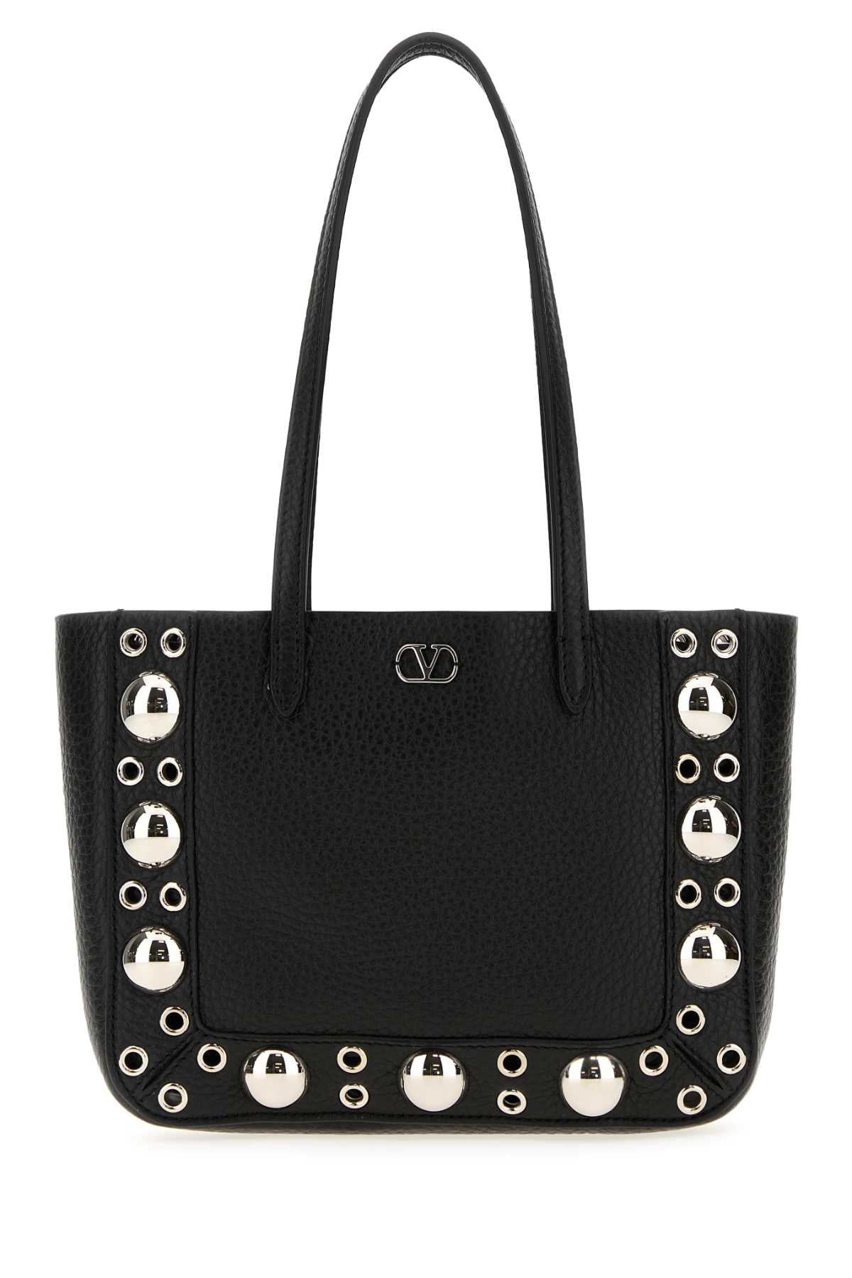 Black Leather Nellcãte Handbag Nero Calf - Bos Taurus Borse A Mano