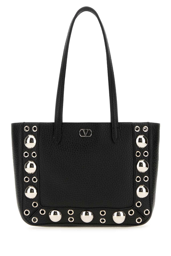 Black Leather Nellcãte Handbag Nero Calf - Bos Taurus Borse A Mano