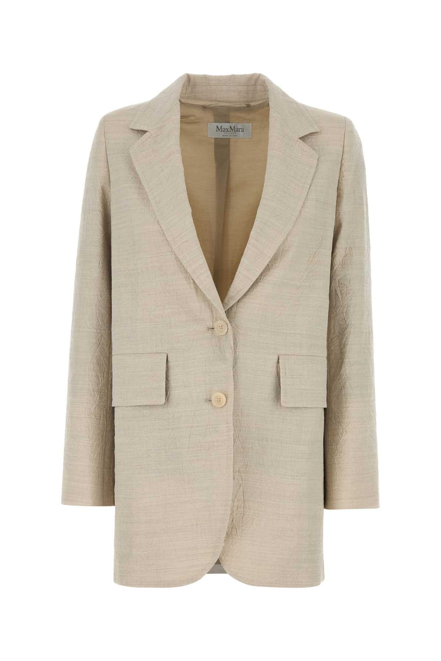 Max Mara Exterior: 100% Virgin wool. Lining: 56% Viscose blazer in beige