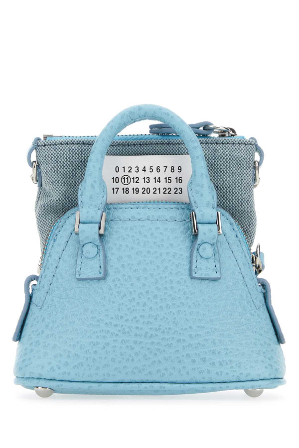 Maison Margiela Classique Exterior: 100% bovine leather mini bag in blue