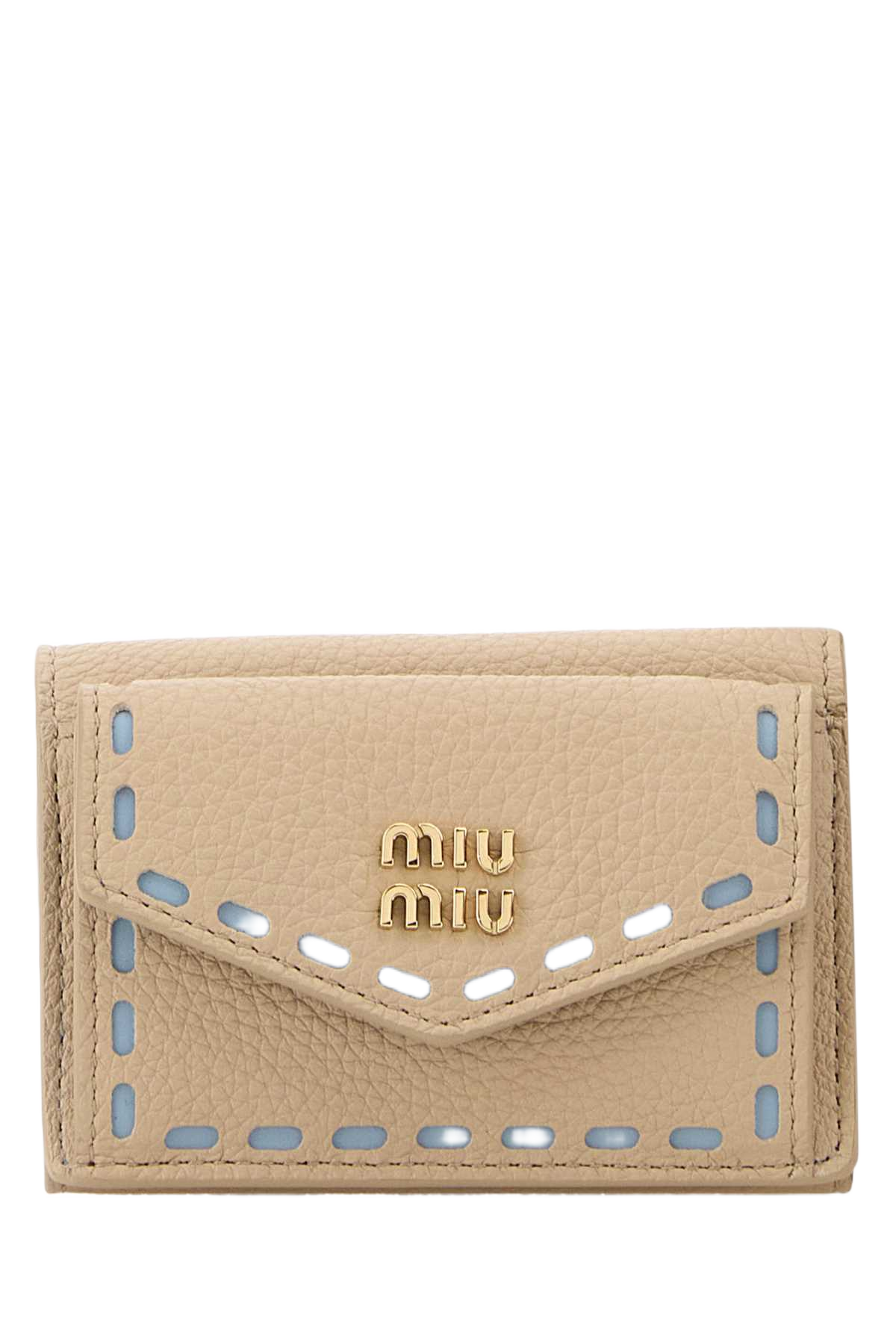 Sand Leather Wallet Travertinoceleste Portafogli
