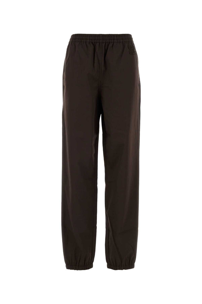 Chocolate Twill Joggers Cacaokaki Exterior: Cotton Pantaloni