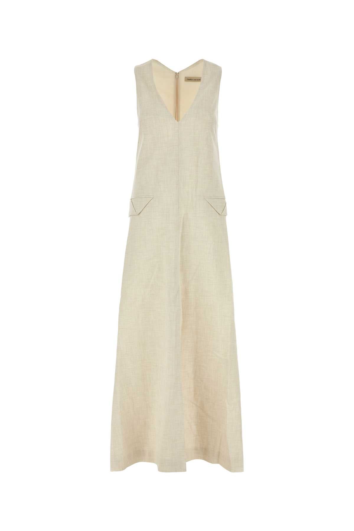 Sand Stretch Polyester Blend Floris Dress Ivorymarle Abiti