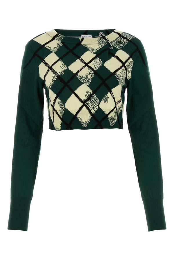 Burberry 100% Cotton sweater in green