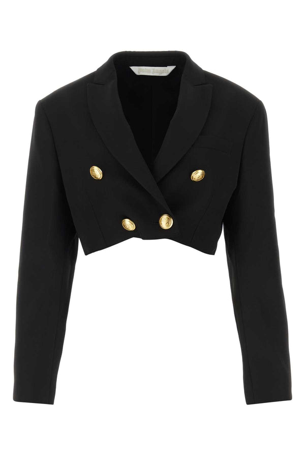 Palm Angels Exterior: 55% Polyester 45% Virgin wool; Lining: 100% Viscose blazer in black