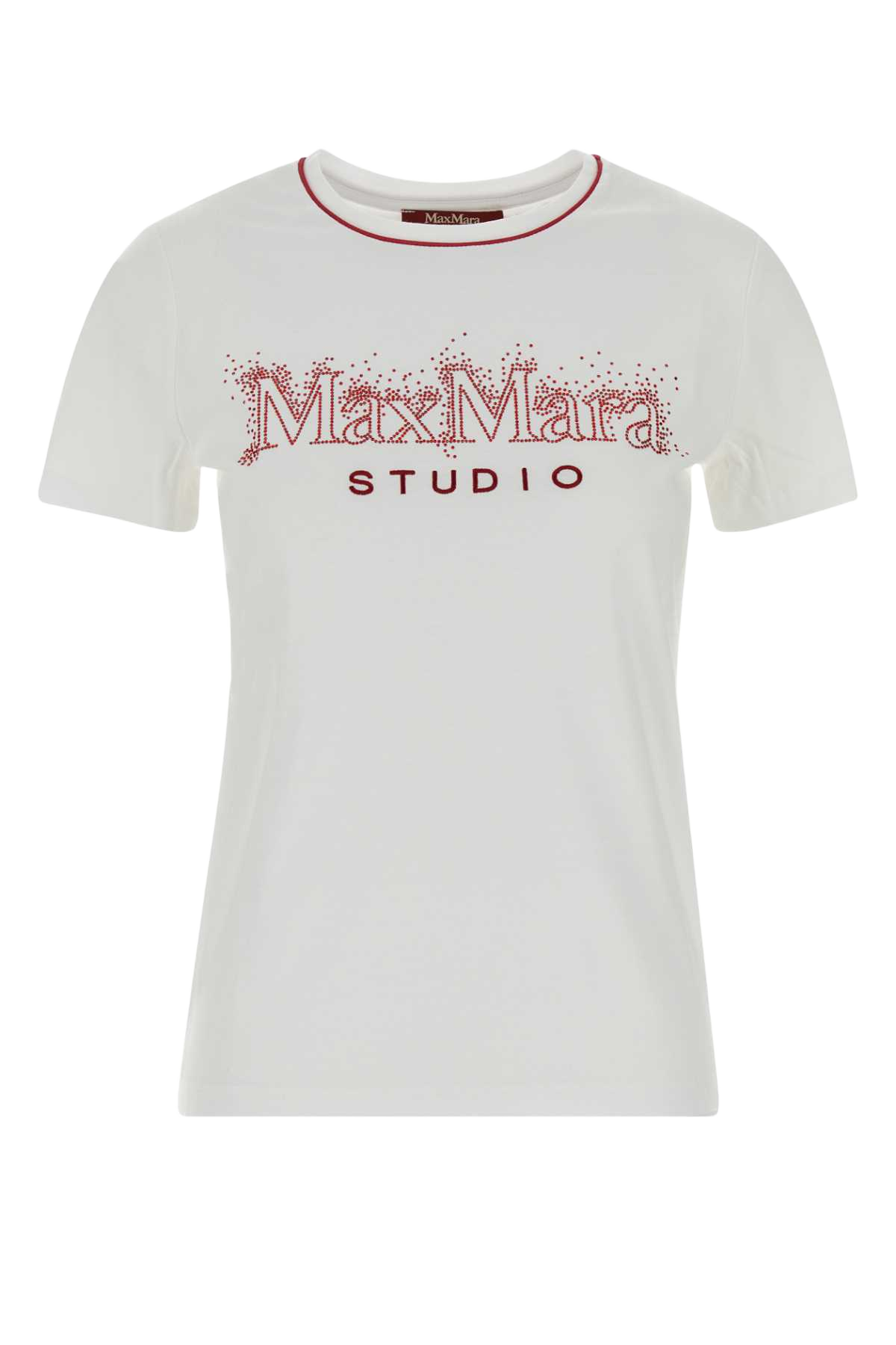 White Cotton Pugnale T-Shirt Bianco Exterior