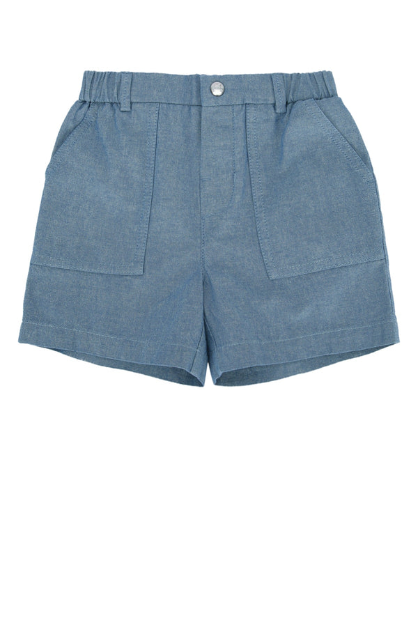 Moncler Jr 100% Cotton shorts in blue