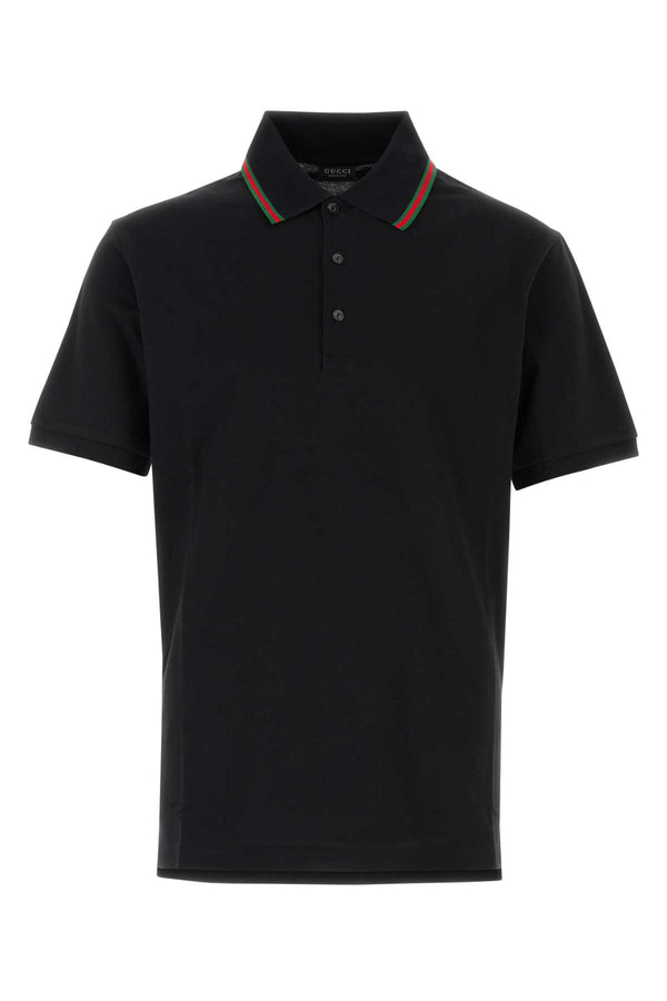 Gucci Cotton polo shirt in black