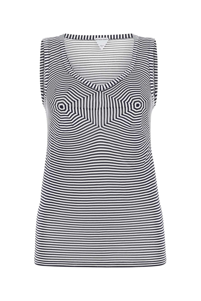 Embroidered Viscose Tank Top 4096 Exterior: T-shirt