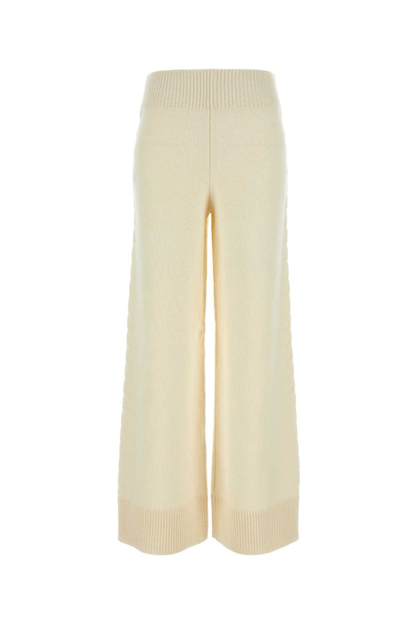 Camilla And Marc Knit 80% Merino wool trousers in beige