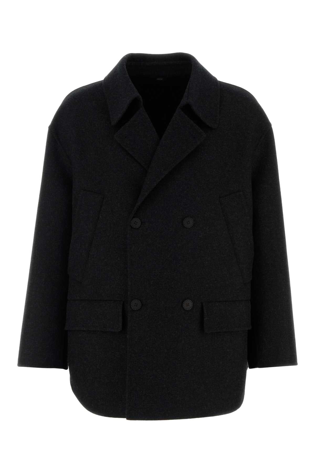 Fw1415aoya F0ty6 Ardesia Exterior: Virgin Wool Cappotti