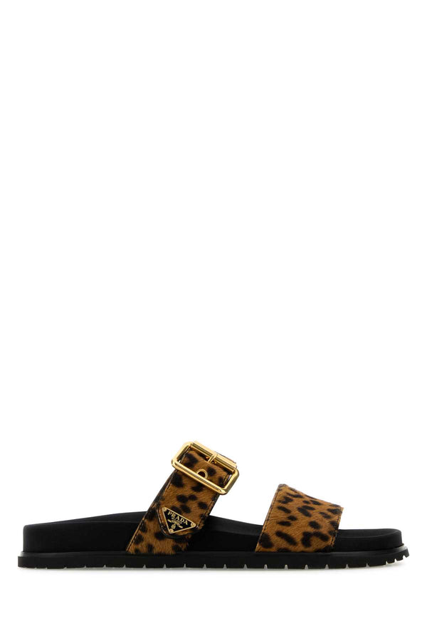 Prada Calf hair sandal in brown