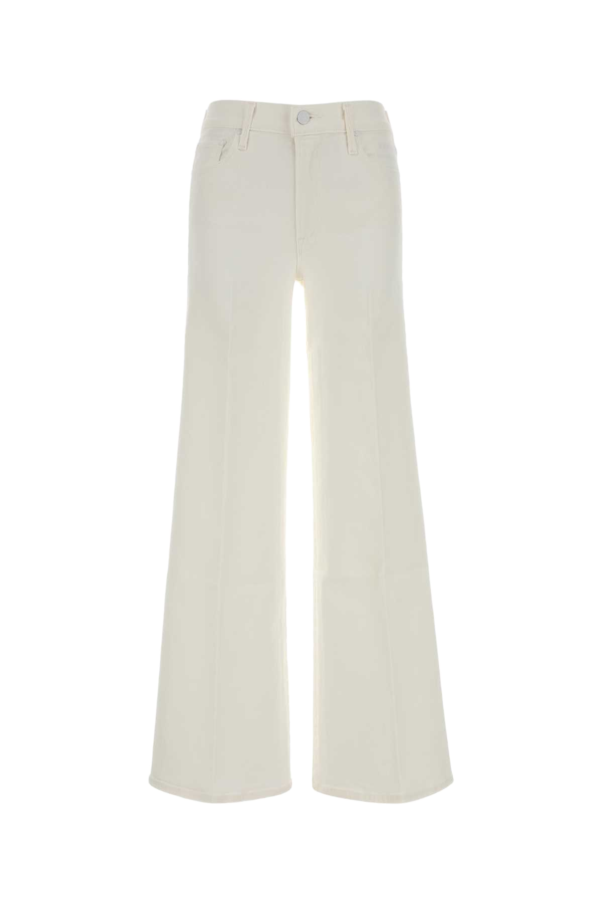 White Stretch Denim The Twister Jeans Bianco