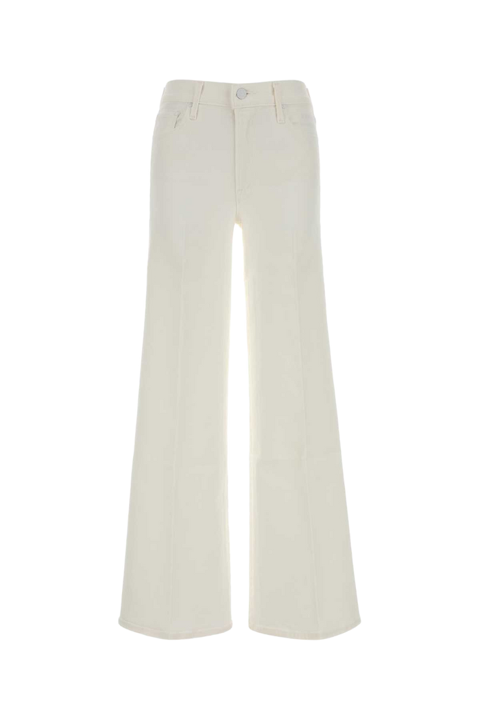 White Stretch Denim The Twister Jeans Bianco