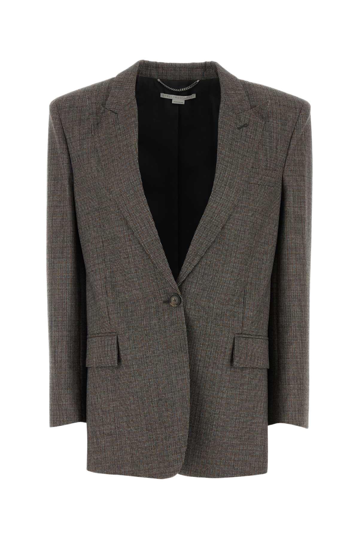 Embroidered Wool Oversize Blazer Camelgrey Giacche E Gilet