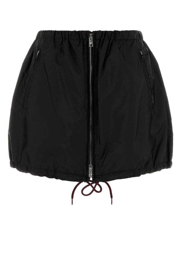 Black Re-Nylon Mini Skirt Nero Gonne
