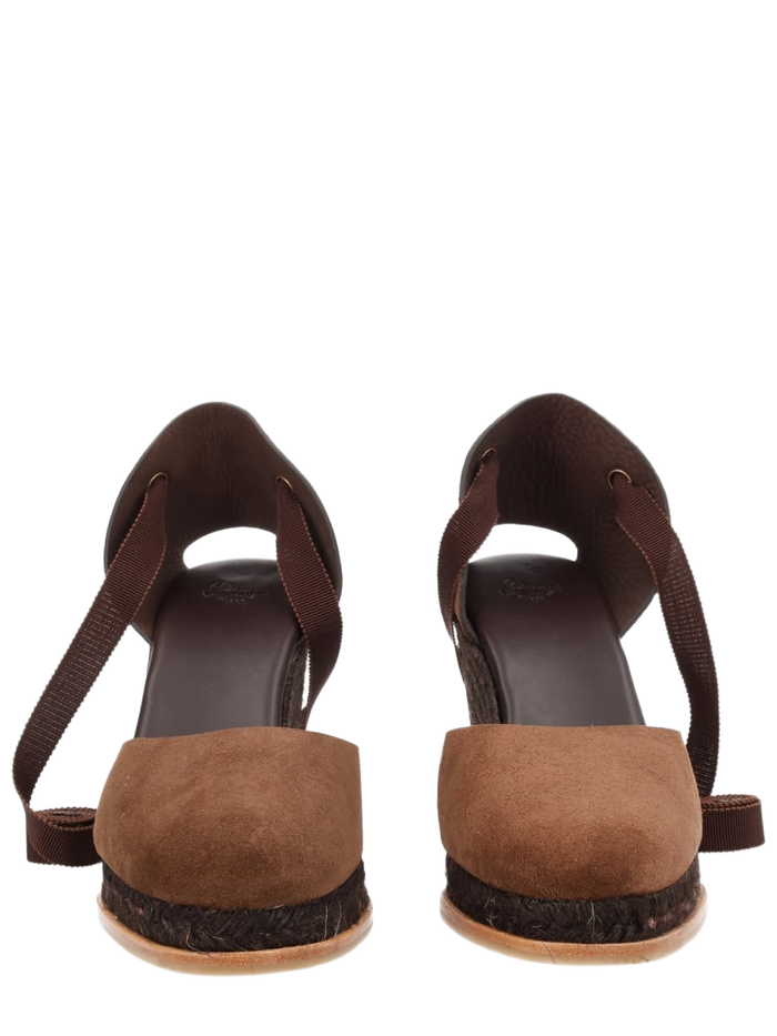Espadrille Camila Brown Bovine Leather Wedges