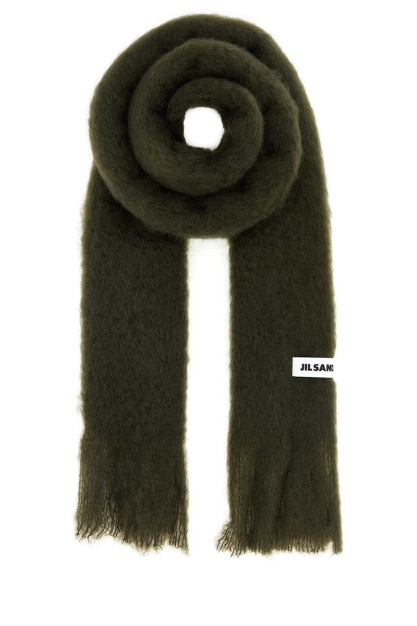 Jil Sander Scarf 73% Mohair 24% Wool 3% Nylon scarf in green
