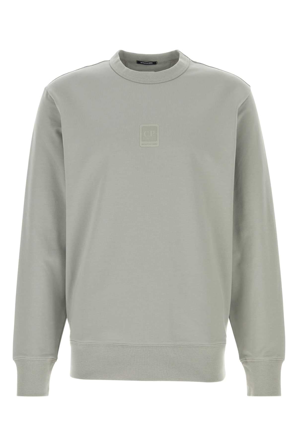 Grey Stretch Cotton Sweatshirt Flintgrey Exterior: Elastane Felpe