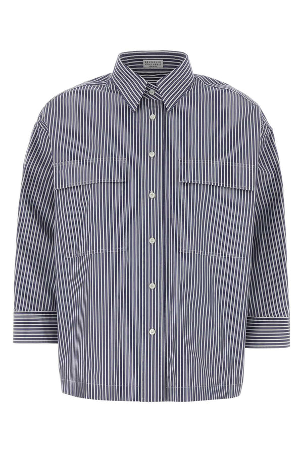 Brunello Cucinelli 100% Cotton shirt in navy