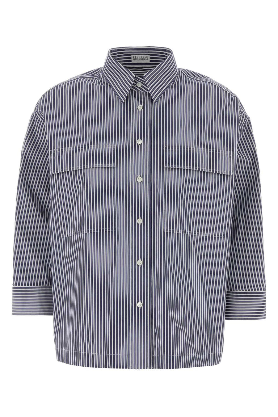 Brunello Cucinelli 100% Cotton shirt in navy