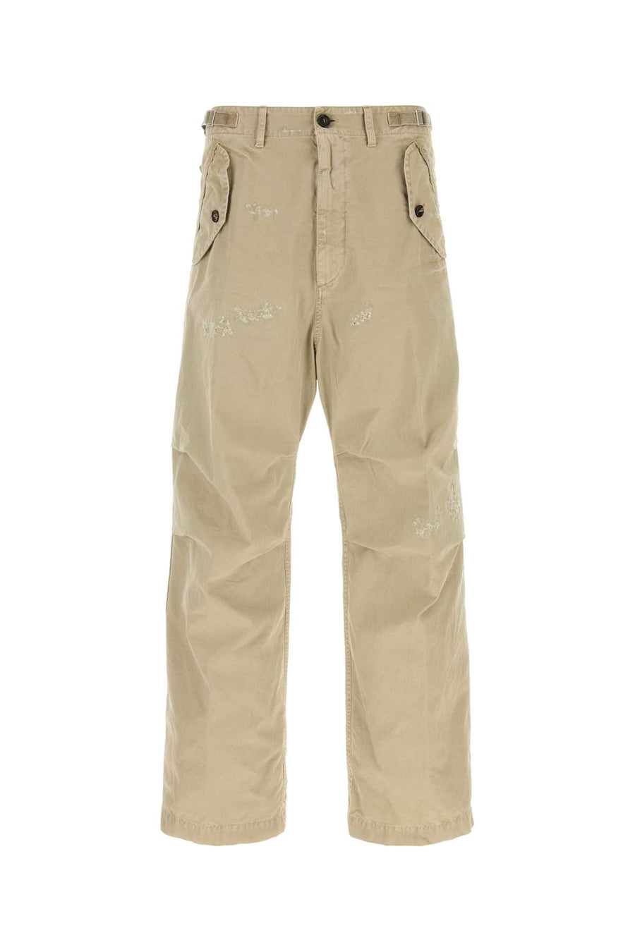 Dsquared2 Dyed 100% Cotton cargo pant in beige