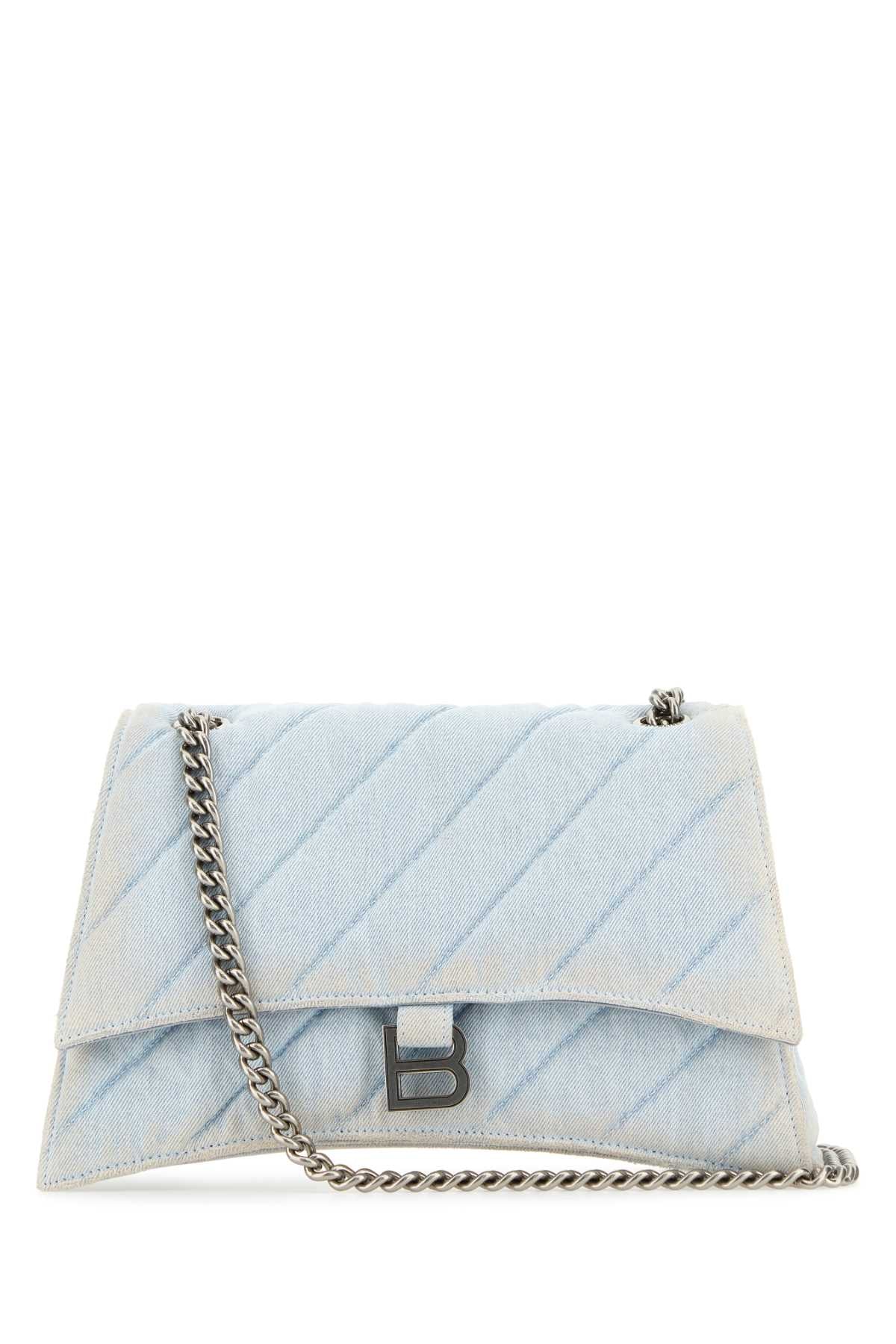 Light-Blue Denim Crush M Shoulder Bag 4651 Borse A Tracolla