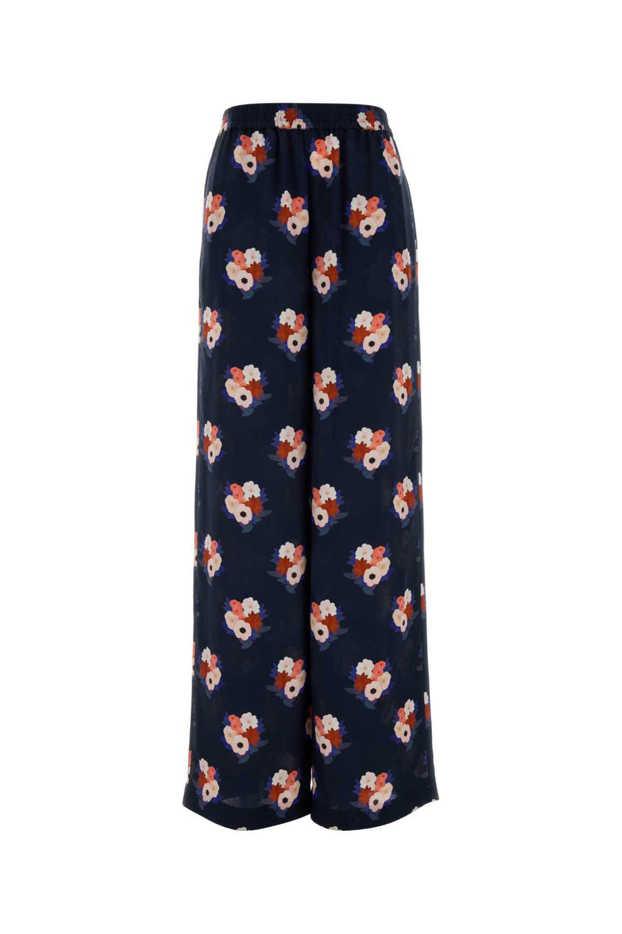 Fendi Bouquet 100% Silk trouser in navy