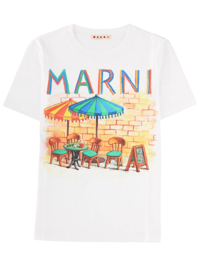 T-Shirt With Print White Cotton T-shirts