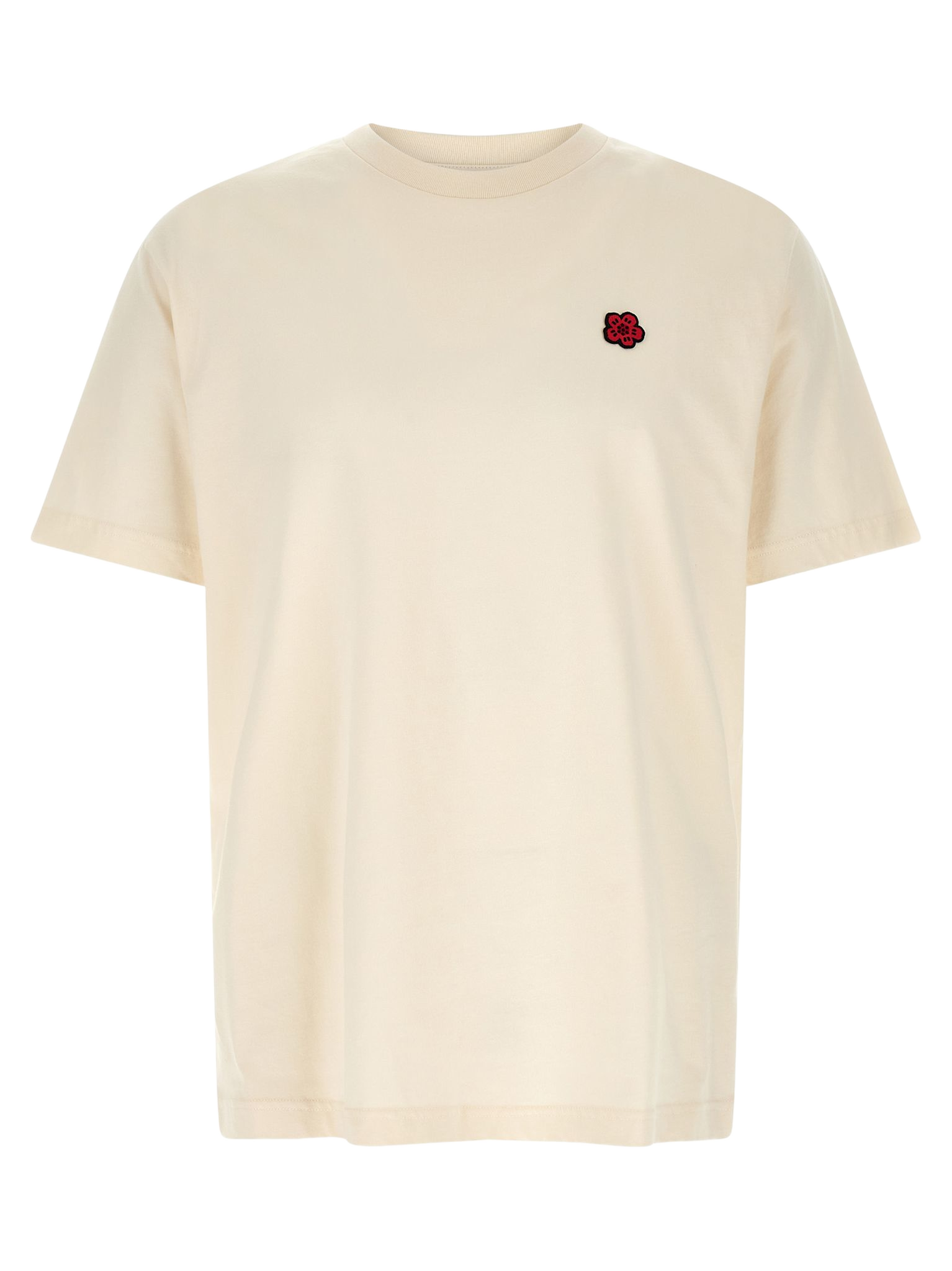 Boke Flower T-shirt Beige Cotton