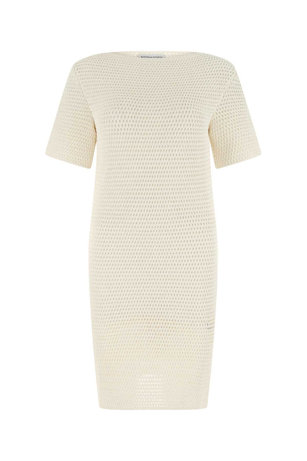 Bottega Veneta 63% Cotton dress in ivory