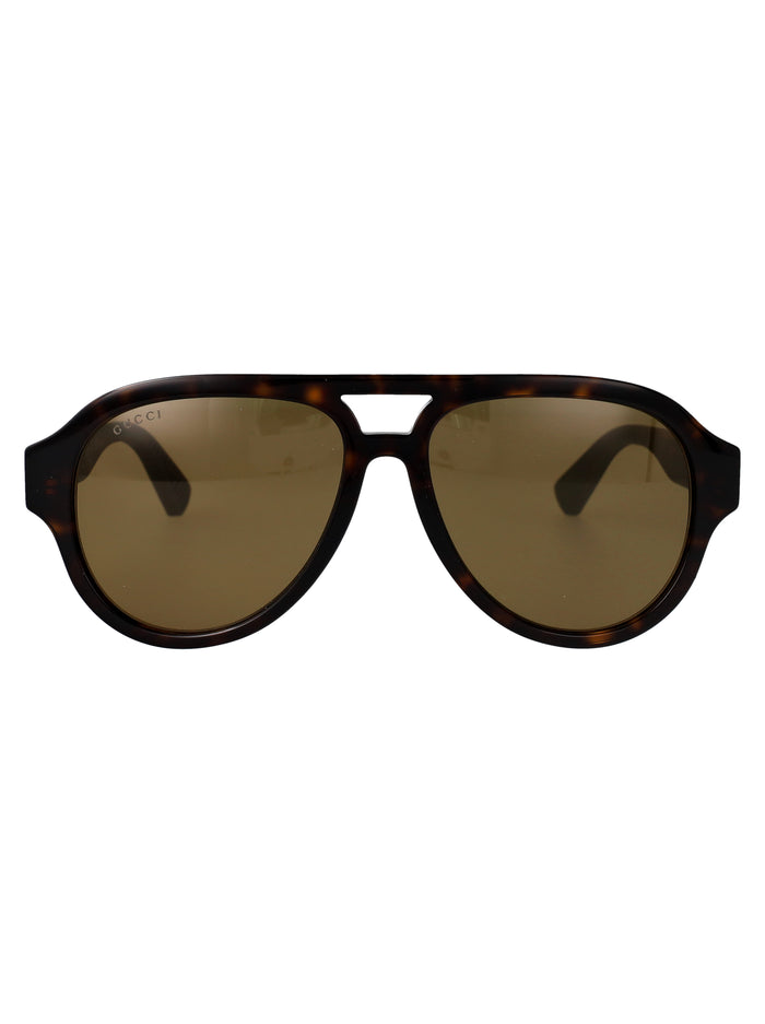 Gg2088s Havana-green-brown Acetate Sunglasses