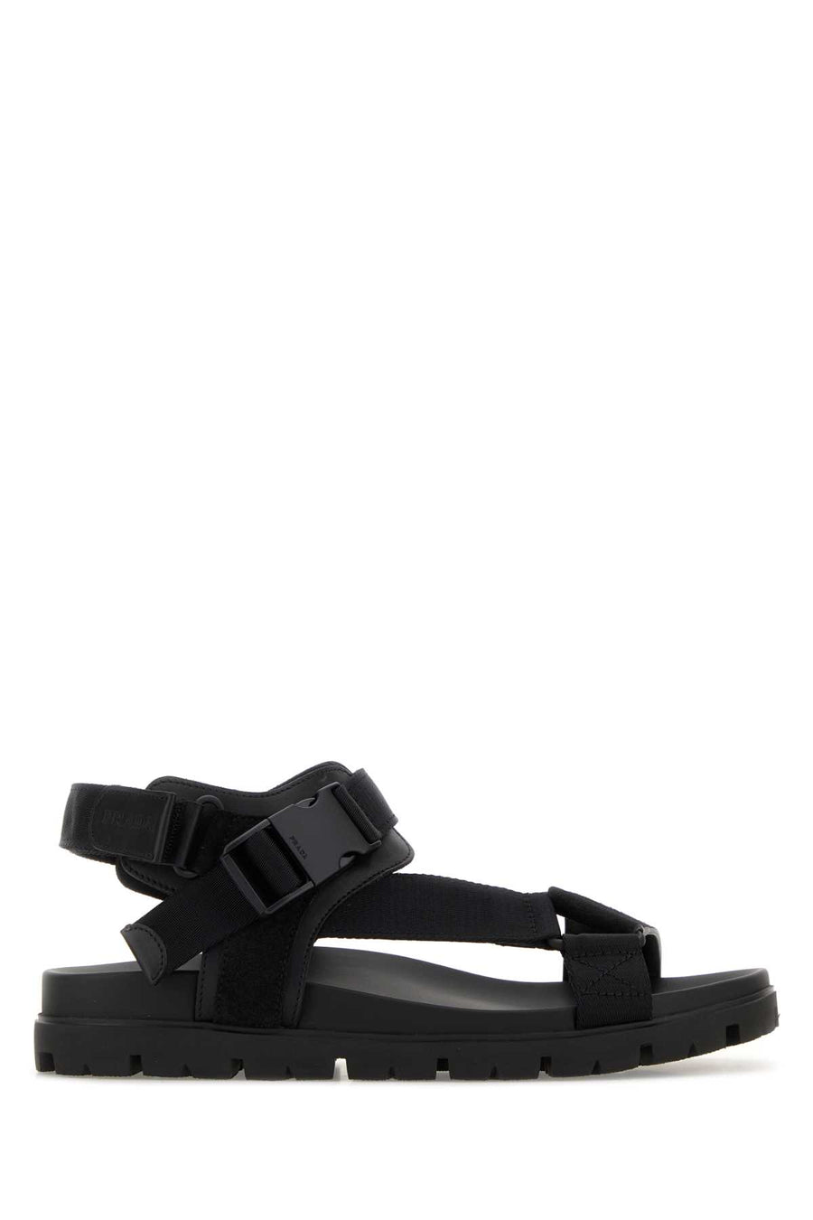 Prada Exterior: 100% Suede sandal in black
