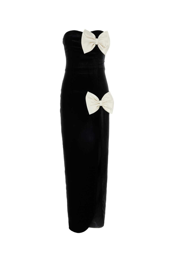 Alessandra Rich Evening Exterior: 75% Viscose 15% Silk 10% Elastane dress in black