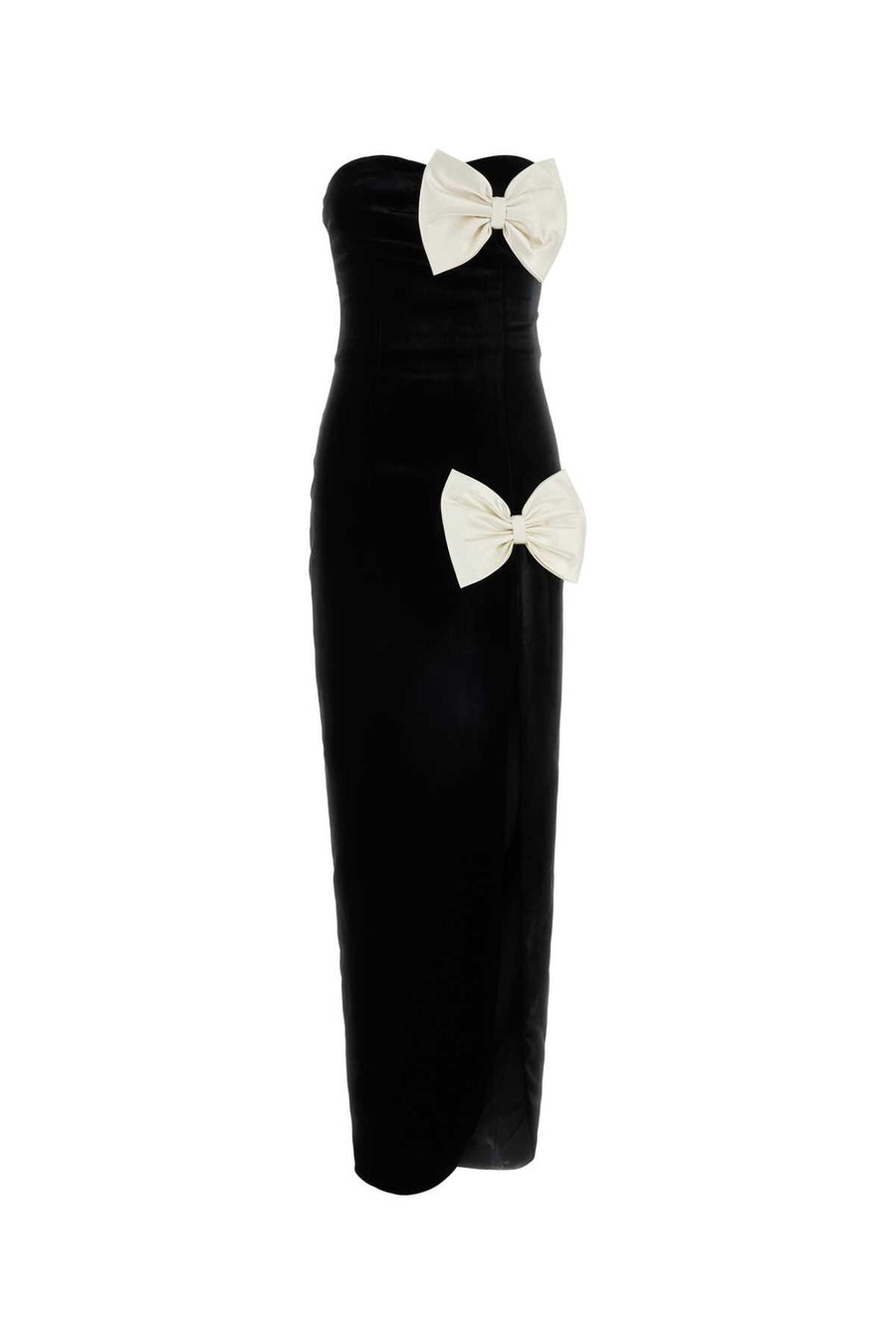 Alessandra Rich Evening Exterior: 75% Viscose 15% Silk 10% Elastane dress in black